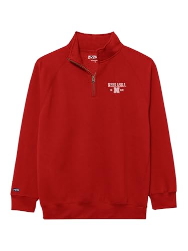 Image of JanSport Unisex Adult NCAA Officially Licensed Rival Long Sleeve Stand-Up Collar Quarter Zip Sweatshirt