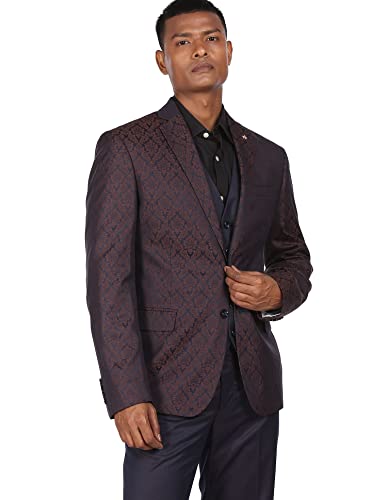 Image of Arrow Men's Polyester Blend Jacquard Formal Business Suit Pants Set