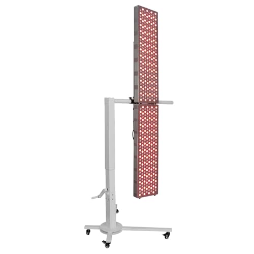 Supersred Red Light Therapy Stand, Bracket for Near-Infrared Light Board, Adjustable 1.4M Height, Vertical and Horizontal Angle, Lockable Wheels, Suitable for Household and Commercial Use