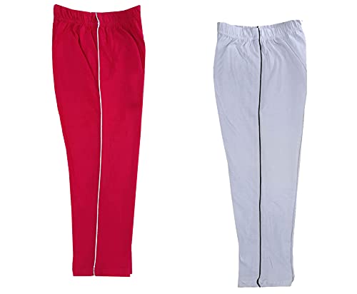Image of indi weaves Girls Cotton Solid Capri 3 /4th Leggings (Pack of 2)