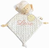 Danielstore Dou Dou Bebé Personalizado con Nombre | Osito de Apego Unisex| Manta Suave Antiestrés | Regalo Recién Nacido y Baby Shower + Placa con Nombre| Padres primerizos Mamás primerizas