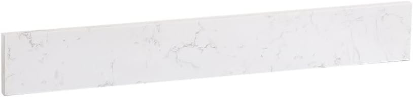 Elegant Decor Napoli 24 Traditional Quartz Backsplash in Calacatta White