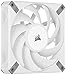 Corsair AF120 Elite 120 mm PWM Ventilador con Rodamiento Dinámico Líquido y Tecnología AirGuide (Compatibilidad con el Modo Zero RPM, Funciona a Velocidades 1.650 RPM) Paquete Simple - Blanco