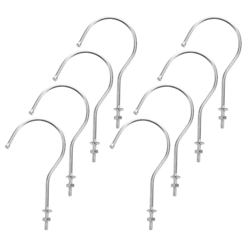 TOYANDONA Lot de 8 Crochets en Métal Réglables pour Mannequins et Cintres d'Exposition Adaptés aux Boutiques et Vitrines de Vêtements