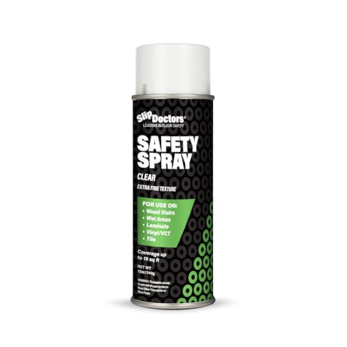 SlipDoctors Safety Spray - Clear Fine-Textured Anti Slip Spray - Pet & Barefoot Friendly Anti-Slip Spray for Wood Stairs, Vinyl, Laminate & Tile