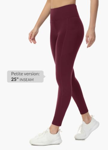 Image of baleaf Women's Fleece Lined Leggings Thermal Warm Winter Tights | 25 inch /27 inch, Water Resistant, Pockets, Running, Hiking, Yoga, Skiing, Travel, for Cold Weather, Leggings for Women