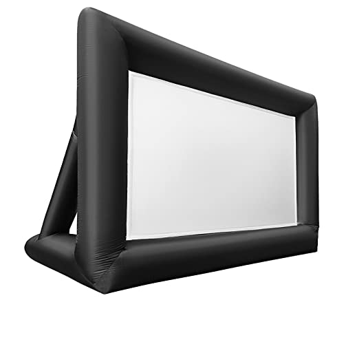 JUZHOUHUI (20FT) Aufblasbare Kinoleinwand Für Den Außenbereich, Stabiler Außenrahmen, Für Vorder- Und Rückprojektion, Mit Seil, Gebläse, Zeltheringen, Für Den Außenbereich Im Hinterhof Cover