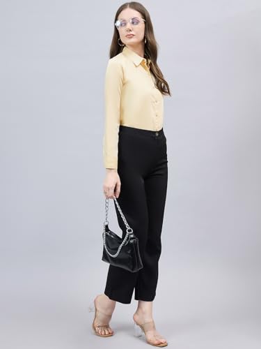 Image of Style Quotient Women Solid Chambrey Regular Formal Shirt