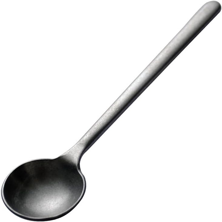 Silverware Flatware Set, 1/4/6/8/10/12 Pcs 304 Stainless Steel Spoon Japanese Handmade Coffee Stirring Spoon Tableware Creative Retro Spoon(10 Pieces)