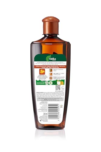 Vatika Naturals Argan Hair Oil 200ml | Vitamins A, E, F | For Moisture Soft Hair | No Parabens, Sulphates or Silicones