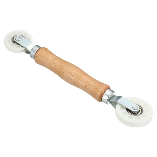 PATIKIL LED Strip Channel Roller Tool, U-Groove Wheels with Wooden Handle Quick Installation Tool for 5-8mm Wide LED Strip
