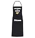 YONACREA - Tablier de Cuisine PERSONNALISABLE - Patronne de la Cuisine - NOIR