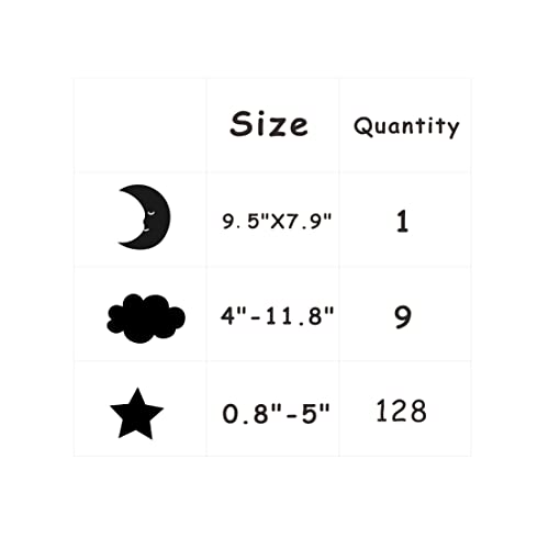 Vinilos decorativos luna y estrellas blanco y dorado miniatura 4