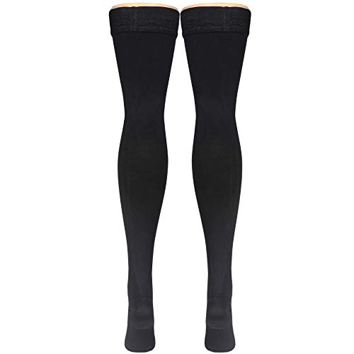 Truform 1945BL-L Compression Socks, 20-30 Mmhg, Men'S Dress Socks, Thigh High Over Knee Length thumb #3