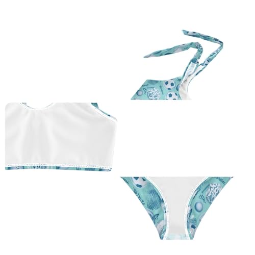 Image of Boccsty Cute Crab Red Blue Girls Swimsuits Kids Bikini Sets 2 Pcs Bathing Suit for 3T