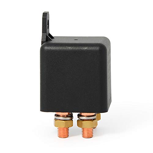 12V 250A Continuous Relay On/Off Power Switcher Automotive Starter Relays For Car Truck Boat Electrical Control, 5 Pin Spdt Split Charger + Heavy Duty Copper Lugs With Boots + Wire Terminal Connectors #TOP6