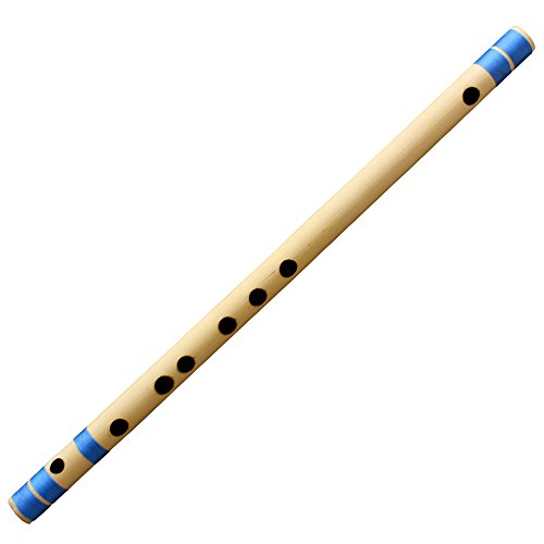 Professional Musicians Bamboo Transverse Flute Bansuri (D # Tune) Woodwind Musical Instrument 16 Inches