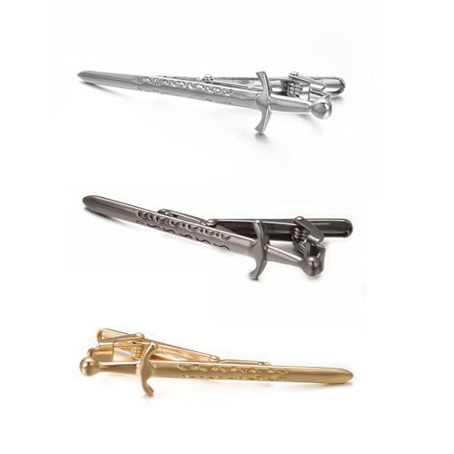 Image of Yoursfs Vintage Scottish Sword Tie Clips for Men Personalised Tie Clips Funny Sword Tie Bars Unique Cool Tie Pin for Men's Jewelry Gift