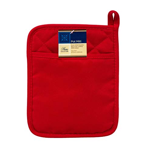 Home Collection Red Polyester/Rubber Oven Mitts thumb #1