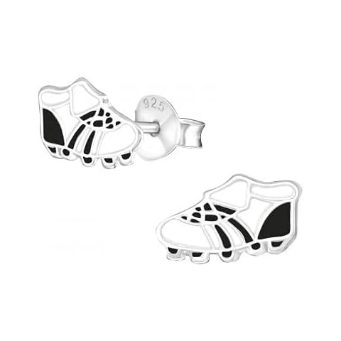 Children's Sterling Silver Football Boots Stud Earrings Cover