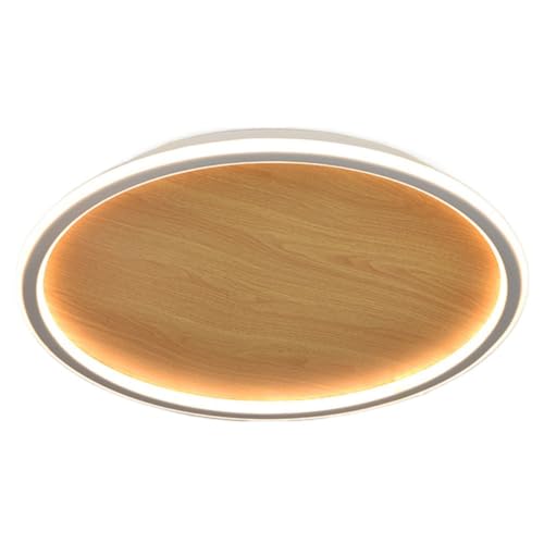 Plafonnier Effet Bois Lampe LED Japonaise Salon Couloir Cuisine Intensité Réglable