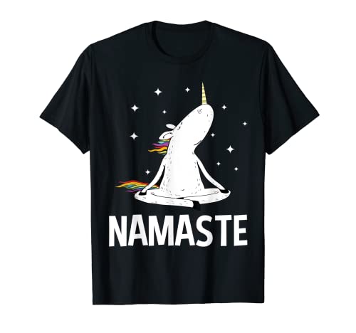 Namaste Yoga Day Zen Unicorn Meditación Hindúes Hombres Mujeres Camiseta