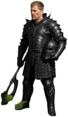 Black Medieval Knight Armor Suit – Full Body Gothic Steel Armor Costume for LARP, Reenactment, Cosplay & Display