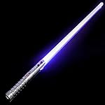 CVCBSER-RGB-16-Colors-Changeable-with-12-Mode-Sound-Force-Flash-Smooth-Swing-FX-Dueling-Lightsaber-Premium-Aluminium-Alloy-Handle-Light-Saber-Boys-or-Adults-Lightsabers-Toys-Sliver