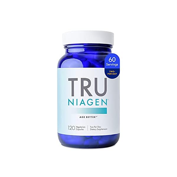 TRU NIAGEN - Patented Nicotinamide Riboside NAD+ Supplement. NR Supports Cellular Energy Metabolism & Repair, Vitality, Healthy Aging of Heart, Brain & Muscle - 60 Servings / 120 Capsules - Pack of 1
