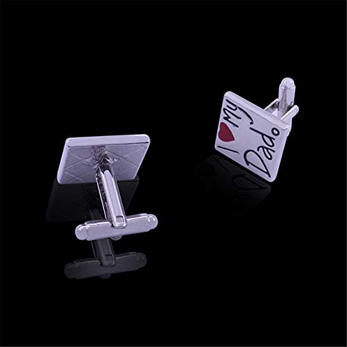 Mancuernas 2 piezas I love my dad para hombres miniatura 3