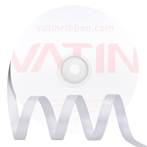 VATIN Double Face Silver Satin Ribbon 3/8