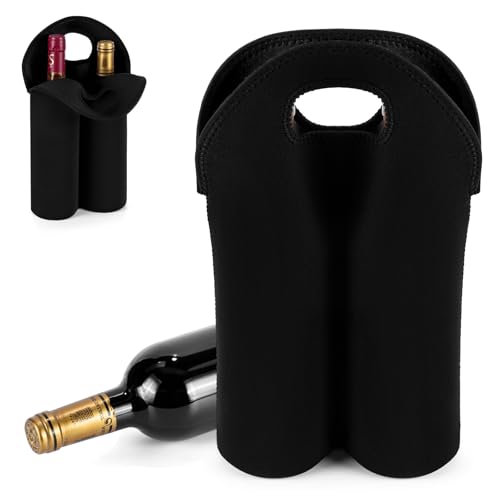 Portabottiglie Vino per 2 Scomparti Borsa per Bottiglie in Neoprene