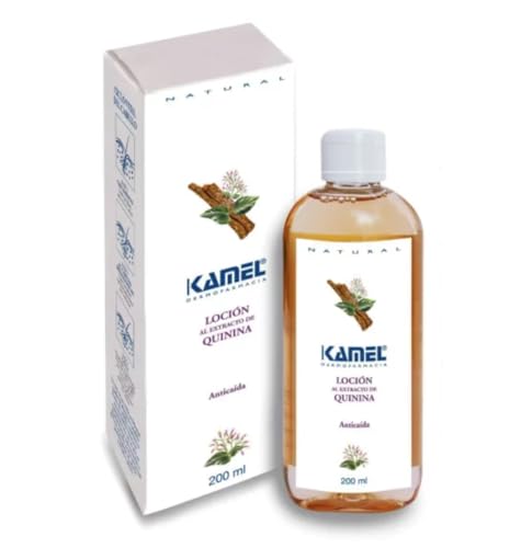 KAMEL Loción Anticaída de Quinina, 200ml, Tratamiento Capilar Revitalizante con Vitaminas y Ácidos Grasos Esenciales, Fortalece y Previene la Caída del Cabello
