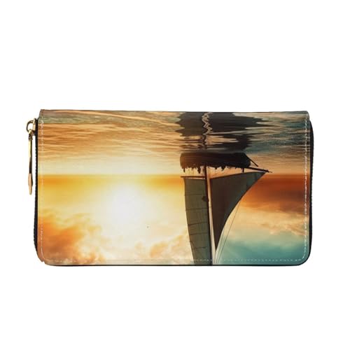 Boat Women's Wallet Large Capacity Credit Card Holder Zip Phone Clutch Ladies Travel Purse2