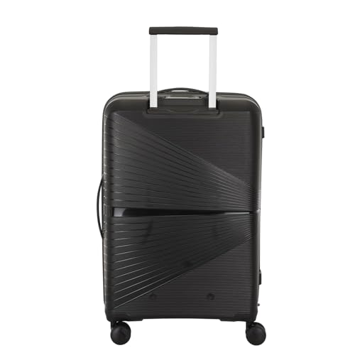Image of American Tourister 77 CM Hard Shell 8 Spinner Wheel,Expander & Recessed TSA Lock Check-in Trolley Bag for Travel|Large PP Suitcase with Double Zipper,Flexi Packing Straps for Unisex (Black, 24)