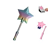 MORDUEDDE Tap to Pay Magic Wand - 3D Printed Star Contactless Payment Wand, Fairy Credit Card Holder Wand 14.6”, Funny Payment Tool for Self-Checkout & Daily Shopping (Random Rainbow Color)