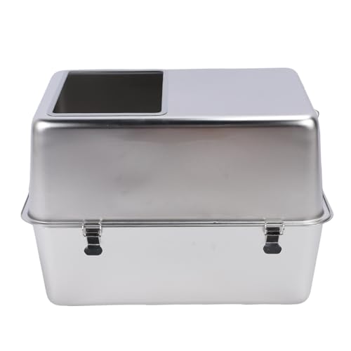 Caja de arena para gatos acero inoxidable grande miniatura 1