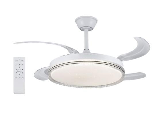 azorex Ventilador de Techo con Luz LED 70W y Control Remoto Motor DC Silencioso 6 Velocidades Temporizador Iluminación Regulable 3000K-4200K-6500K 107cm