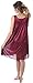 Venice Womens' Silky Looking Embroidered Nightgown 06N X-Large Wine