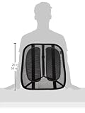Fellowes Office Suites, Przepuszczająca Powietrze Tkanina Siatkowa, Ergonomiczna, z Mocowaniem Tri-Tensioning, do Popularnych Krzeseł Biurowych, Kolor Czarny, 1 Sztuka