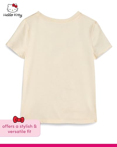 Image of Hello Kitty Girls Shirts - Short Sleeve Cute Casual Crewneck Graphic Tees Shirts for Girls Tops T-Shirt (Sizes: 4-12),
