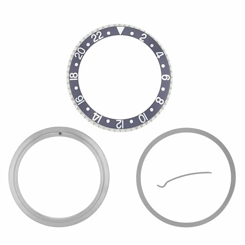 Ewatchparts Retaining Ring Bezel & Insert Compatible With Rolex GMT I II 16700 16710 16718 16760 Gray