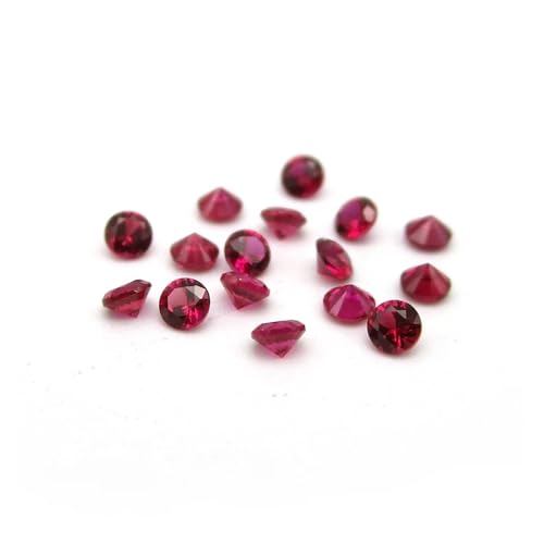 Pierre corindon rouge anti-ternissement ronde rubis pour réparer bijoux