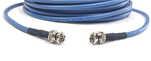 Custom Cable Connection 2 Foot Belden 1694A 6G Hd-Sdi Rg6 Bnc Cable (75 Ohm) Blue Jacket #TOP3