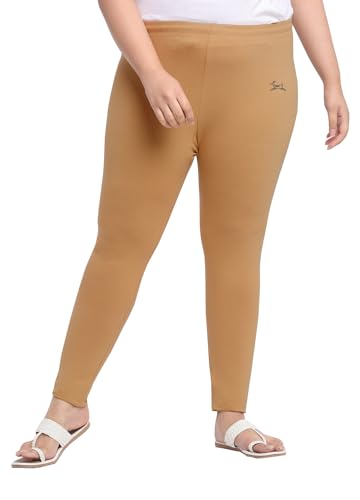 Image of Soft Cotton Ankle Lenght Solid Regular and Plus 35 Colours Leggings for Womens and Girls (Sizes :- M to 6XL)