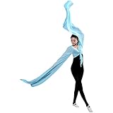 ZooBoo Dance Long Sleeves Peking Opera Stunts Dancing Practice Long Flowing Sleeves (1.8 M, Sky Blue Split)