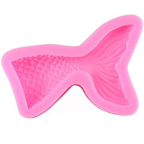 Image of UG LAND INDIA Mermaid Fish Tail Mold, Silicone Fondant Molds with High Definition, Quality Cupcake DIY Topper Cake Decoration Birthday Party Tool for Decorating Cakes, Sugarcraft, Chocolate, Candy