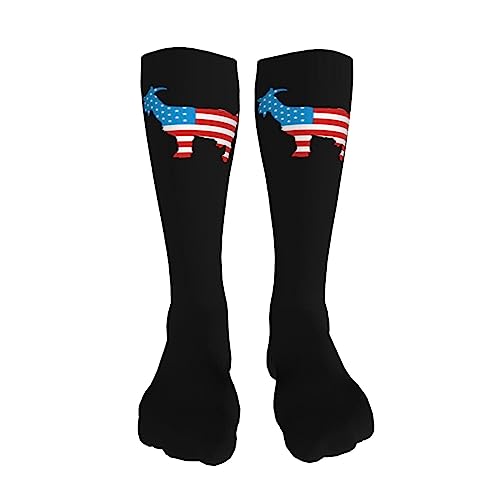 Usa Goat Silhouette Knee High Socks For Women Long Tube Socks Athletic Compression Socks Unisex High Socks Girls3