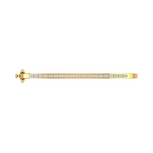 1/2 Carat Diamond Bangle Bracelet In 10K Yellow Gold (7 Inch) #TOP1