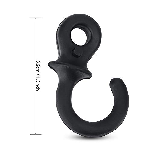 Zerodis 4Pcs Tail Silencers, Rubber Archery String Stabilizer For Compound Bow String Stabilizer Vibration Damper Shock Absorber(Black) #TOP3